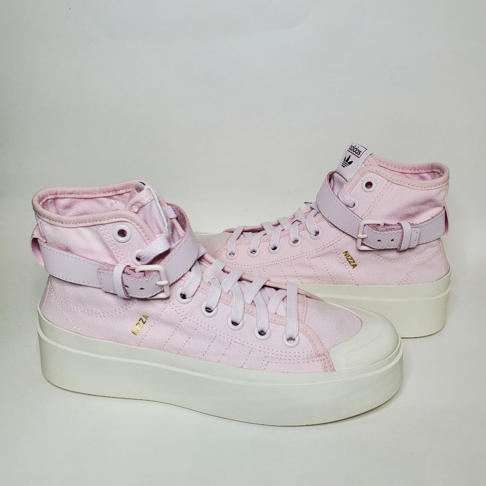 Adidas Nizza Bonega Mid Shoes Almost Pink / Off White NWT Sz 7.5